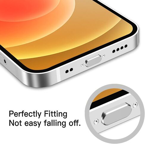 TITACUTE 2 حزمة من سدادات الغبار المضادة للغبار لهاتف iPhone 14 Pro Max 13 11 12 غطاء غبار صغير 8 دبوس قابس غبار + صندوق تخزين صغير مقابس منفذ شحن iPhone لهاتف iPhone Xs XR X 8 7 Plus SE AirPods iPad Mini Air أسود in Kuwait