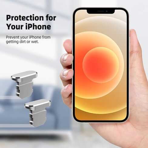 TITACUTE 2 حزمة من سدادات الغبار المضادة للغبار لهاتف iPhone 14 Pro Max 13 11 12 غطاء غبار صغير 8 دبوس قابس غبار + صندوق تخزين صغير مقابس منفذ شحن iPhone لهاتف iPhone Xs XR X 8 7 Plus SE AirPods iPad Mini Air أسود in Kuwait