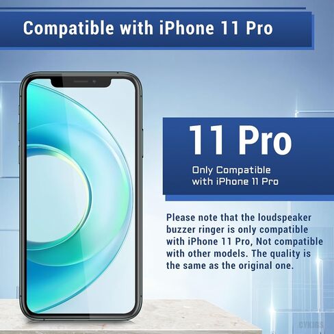 for iPhone 11 Pro Loud Speaker Ringer Buzzer Unit Replacement with Complete Repair Tool Kit Assembly Loudspeaker Audio Performance Sound Connector Flex Cable Part Magnetic Pad for A2160, A2217, A2215 in Saudi Arabia