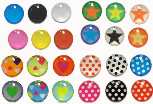 24 قطعة من ملصقات زر الصفحة الرئيسية بألوان الباستيل بالوان قوس قزح ونجوم وقلوب لجوال ايفون 5 4/4s 3GS 3G، ايباد 2، ايباد ميني، ايبود تاتش in Kuwait