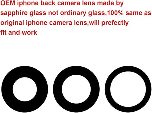 OEM Back Rear Camera Lens Glass Replacement for iPhone 14 Pro and iPhone 14 Pro Max with pre-Installed Adhesive and Reparing Toolkit in Kuwait