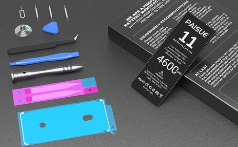 PAISUE [4600mAh] Battery for iPhone 11, Upgraded High Capacity New 0 Cycle Replacement Battery for iPhone 11 A2111 A2221 A2223 with Professional Repair Tool Kit in Saudi Arabia