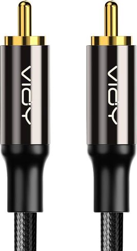 كابل الصوت الرقمي المحوري VIOY (16.5FT/5M)، كابل مضخم الصوت RCA ذكر إلى ذكر HiFi 5.1 SPDIF كابل صوت ستيريو محوري للمسرح المنزلي، HDTV، مكبر صوت مكبر الصوت... in Kuwait