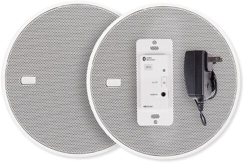 جهاز استقبال صوت بلوتوث KBSound 52809 داخل الحائط مع مكبرات صوت مقاس 5 بوصات ومصدر طاقة، أبيض، الولايات المتحدة الأمريكية in Saudi Arabia