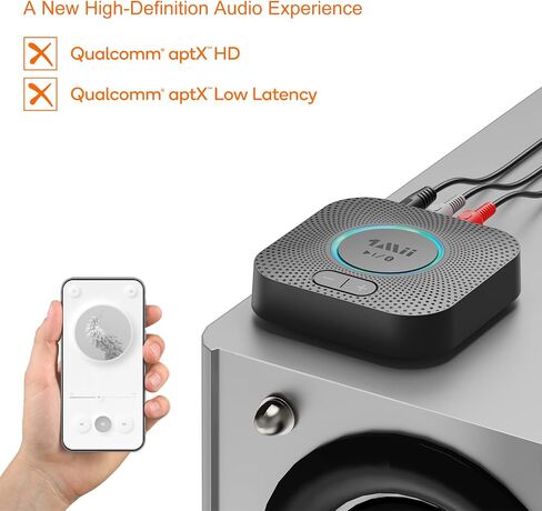 1Mii Bluetooth Receiver, HiFi Wireless Audio Adapter, Bluetooth 5.1 Receiver with 3D Surround aptX HD aptX Low Latency for Home Music Streaming Stereo System B06 Plus in Saudi Arabia