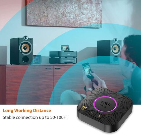 1Mii B06+ Bluetooth Receiver, Hi-Fi Wireless Audio Adapter, Bluetooth 5.3 Receiver with 3D Surround aptX HD aptX Adaptive for Home Music Streaming Stereo System in Kuwait