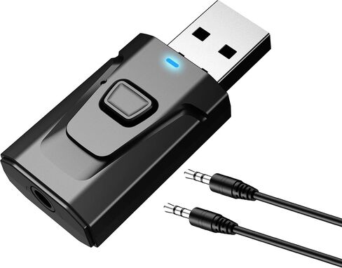 PNGKNYOCN USB بلوتوث 5.0 مع 3.5 مم AUX 4 في 1 محول استقبال صوت لاسلكي لنظام الصوت للتلفزيون / المنزل in Kuwait