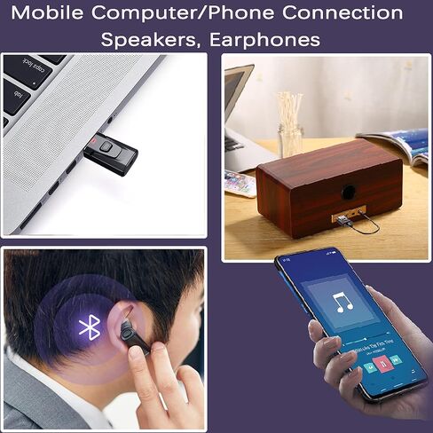 PNGKNYOCN USB بلوتوث 5.0 مع 3.5 مم AUX 4 في 1 محول استقبال صوت لاسلكي لنظام الصوت للتلفزيون / المنزل in Kuwait