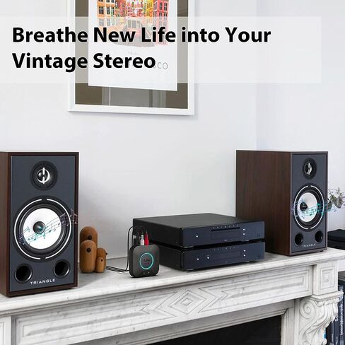 جهاز استقبال 1Mii B06S بلوتوث 5.2، محول صوت لاسلكي HiFi لنظام ستيريو منزلي مع aptX HD وزمن استجابة منخفض، التحكم في مستوى الصوت لمكبر صوت السيارة، مكبر للصوت، مع مخرجات 3.5 مم/RCA، نطاق طويل in Kuwait