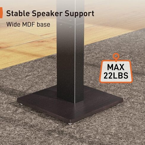 بيرليجير حامل مكبر صوت عالمي مع عمود الومنيوم لمكبرات الصوت حتى 22 باوند، زوج حامل مكبر صوت مع ادارة الكابلات، حامل مكبر صوت صوت محيطي PGSS9 in Kuwait