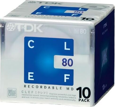 TDK CLEF 80-minute Blank Mini Disc Md Recordable Minidisc 10 Pcs Pack in Saudi Arabia