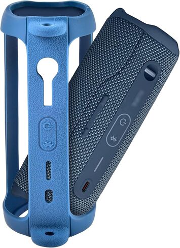 Comecase Silicone Case for JBL FLIP 6 Waterproof Portable Bluetooth Speaker | Shoulder Strap, Carabiner, Travel, Outdoor, for Gel Soft Skin Rubber Cover, Bluetooth Speaker Rubber Sleeve, Case Only, Black in Kuwait