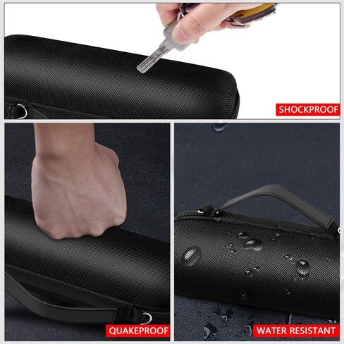 Hard Travel Case for JBL Charge 4/ Charge 5 Waterproof Bluetooth Speaker. Carrying Storage Bag Fits Charger and USB Cable - Blue+Inside Blue (Case Only) in Saudi Arabia