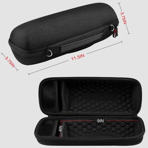 Hard Travel Case for JBL Charge 4/ Charge 5 Waterproof Bluetooth Speaker. Carrying Storage Bag Fits Charger and USB Cable - Blue+Inside Blue (Case Only) in Saudi Arabia