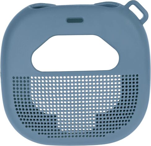 حافظة واقية لمكبر صوت Bose SoundLink Micro Bluetooth من WGear، تصميم مميز مع جيب شبكي للكابل والملحقات الأخرى، حزام مرن لتأمين الجهاز (جراب أزرق حجري) in Saudi Arabia