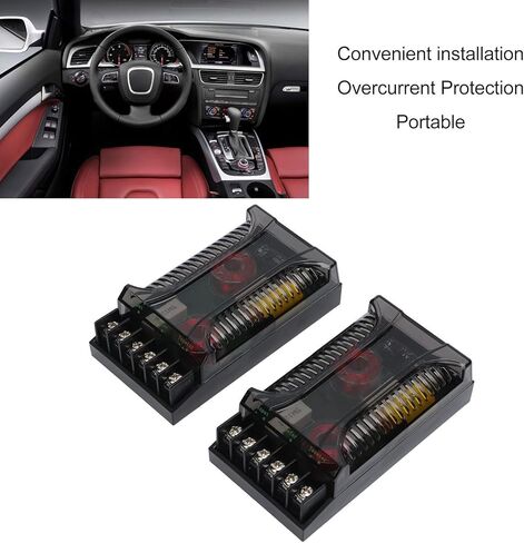2Pcs Car Audio Passive Crossover, 2 Way Car Audio Crossover Overcurrent Protection Universal Heat Dissipation Speaker Frequency Divider in Saudi Arabia