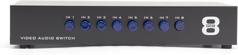THE CIMPLE CO 2 Way AV Switch - 2 Input 1 Output RCA Selector Switch for Composite Audio and Video - Switcher Box - includes RCA Composite Cable (Black) in Saudi Arabia