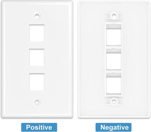 iwillink (10 عبوات) لوحة حائط إيثرنت، لوحة حائط Keystone بمنفذين مع RJ45 Keystone وقوس تثبيت منخفض الجهد، لوحة حائط من أنثى إلى أنثى Cat6، أزرق in Kuwait