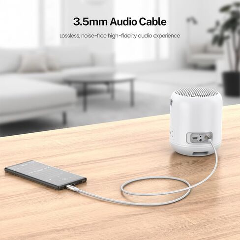 MOSWAG 3.28FT/1M 3.5mm Aux Cord Male to Male, Nylon Braided Stereo Audio Jack Cable for Car Stereo, Home Theater, PS4, Xbox One, Headphones, Speakers, Phones, Tablets, PC, and More | 3 pin auxiliary cable compatible with phone, headset, speaker, tablet, c in Kuwait