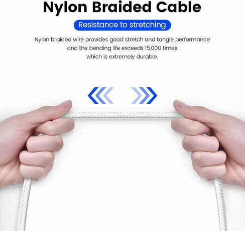 MOSWAG 3.28FT/1M 3.5mm Aux Cord Male to Male, Nylon Braided Stereo Audio Jack Cable for Car Stereo, Home Theater, PS4, Xbox One, Headphones, Speakers, Phones, Tablets, PC, and More | 3 pin auxiliary cable compatible with phone, headset, speaker, tablet, c in Kuwait