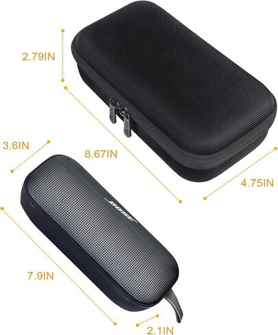 BOVKE Hard Travel Speaker Case for Bose New SoundLink Flex Speaker (2nd Gen) / Bose SoundLink Flex Bluetooth Portable Speaker, Mesh Pocket for Bose Speaker Charger, Charging Cables, Blue Dusk in Kuwait