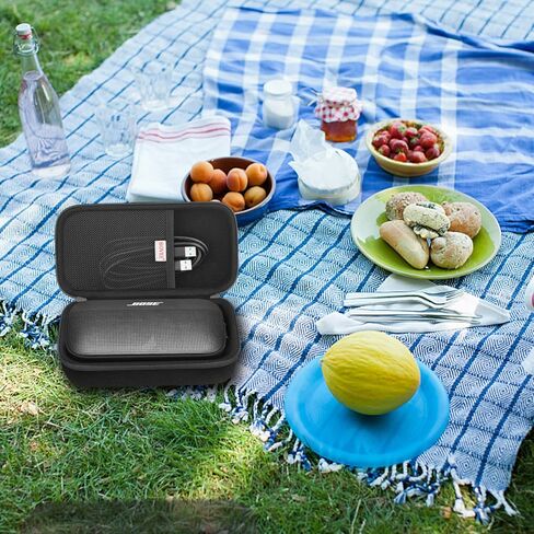 BOVKE Hard Travel Speaker Case for Bose New SoundLink Flex Speaker (2nd Gen) / Bose SoundLink Flex Bluetooth Portable Speaker, Mesh Pocket for Bose Speaker Charger, Charging Cables, Blue Dusk in Kuwait