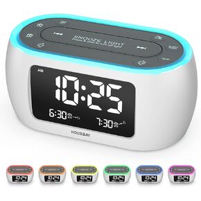 HOUSBAY Digital Alarm Clock Radio for Bedrooms with Night Light | Phone-Free Wake-Up with Dual Alarm, FM Radio for Favorite Stations, Small Radio Clock for Bedside, Battery Backup in Saudi Arabia