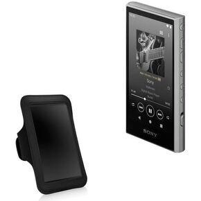 حافظة BoxWave متوافقة مع جهاز Sony Walkman (NW-A306) - حزام ذراع رياضي، حزام ذراع قابل للتعديل للتمرين والجري لجهاز Sony Walkman (NW-A306) - أسود داكن in Kuwait