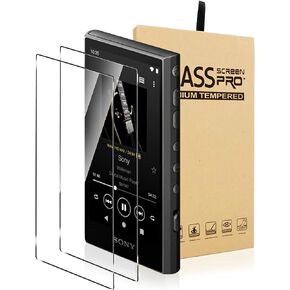 واقي شاشة LCD أمامي ممتاز مقاوم للخدش 9H من AudioPartner طبقة حماية من الزجاج المقوى لهاتف Sony Walkman NW-A300 Series NW-A306 NW-A307 (قطعتان)