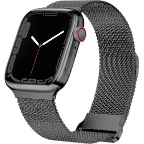 Geoumy Magnetic Band Compatible with Apple Watch 38mm 40mm 41mm 42mm 44mm 45mm 49mm, Stainless Steel Mesh Milanese Strap, Metal Wristband for iWatch SE Series 8 7 6 5 4 3 2 1 for Women Men in Saudi Arabia
