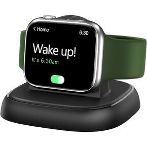 NEWDERY Charger Stand for Apple Watch, Portable Watch Charger for iWatch with USB C Cable,Fast Charging,Wireless Charging Station for Apple Watch Series 9/8/7/6/Ultra/5/3/2/SE, Black