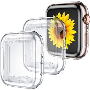 for Apple Watch Case 40mm Series 6 & 5 with Screen Protector, 3 Pack Transparent TPU All-Around Protective Case for iWatch Series 4 40mm in Saudi Arabia
