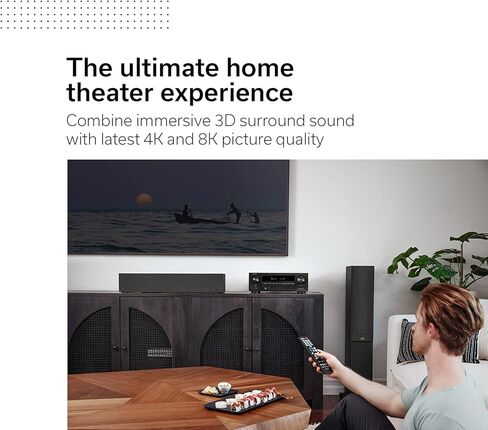 جهاز استقبال Denon AVR-X1700H 7.2 قناة AV - 80 وات/قناة (موديل 2021)، فيديو HDMI متقدم 8K مع eARC، صوت ثلاثي الأبعاد كامل - Dolby Atmos، DTS:X، بث لاسلكي، HEOS مدمج، التحكم الصوتي Amazon Alexa in Kuwait