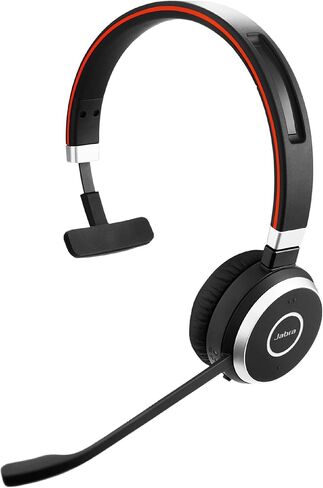 Jabra Evolve 65 SE Mono Wireless Headset - Bluetooth Headset with Noise-Cancelling Microphone, Long-Lasting Battery, and Dual Connectivity - MS Teams Certified, Works with All Other Platforms - Black in Kuwait