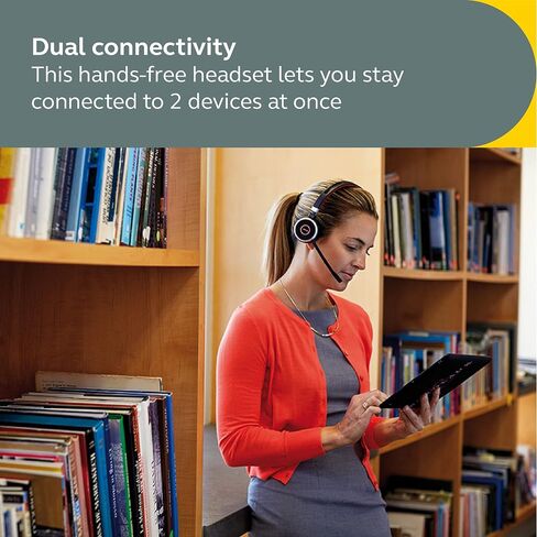 Jabra Evolve 65 SE Mono Wireless Headset - Bluetooth Headset with Noise-Cancelling Microphone, Long-Lasting Battery, and Dual Connectivity - MS Teams Certified, Works with All Other Platforms - Black in Kuwait