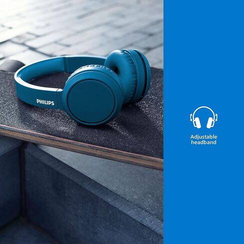 PHILIPS H4205 On-Ear Wireless Headphones with 32mm Drivers and BASS Boost on-Demand, Blue in Kuwait