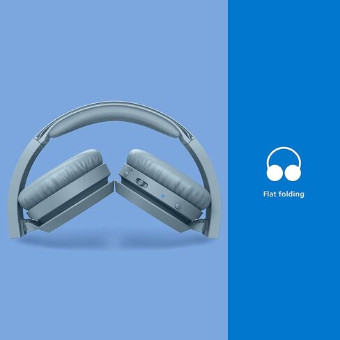 PHILIPS H4205 On-Ear Wireless Headphones with 32mm Drivers and BASS Boost on-Demand, Blue in Kuwait