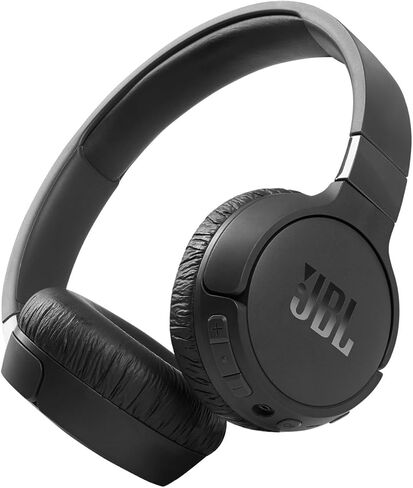 JBL Tune 660NC: سماعات رأس لاسلكية على الأذن مع خاصية إلغاء الضوضاء النشطة - أسود، متوسط in Kuwait