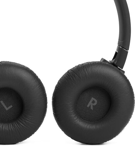 JBL Tune 660NC: سماعات رأس لاسلكية على الأذن مع خاصية إلغاء الضوضاء النشطة - أسود، متوسط in Kuwait