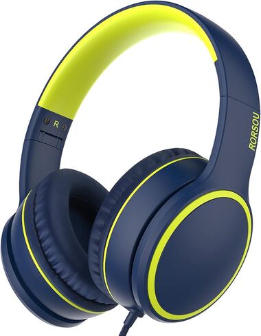 R10 Over-Ear Headphones with Microphone, Lightweight Folding Stereo Bass Headset with 1.5M No-Tangle Cord, Portable Wired Headphones for Smartphone Tablet Computer MP3 / 4 (Grey) in Kuwait