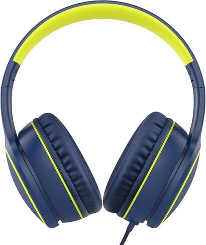 R10 Over-Ear Headphones with Microphone, Lightweight Folding Stereo Bass Headset with 1.5M No-Tangle Cord, Portable Wired Headphones for Smartphone Tablet Computer MP3 / 4 (Grey) in Kuwait