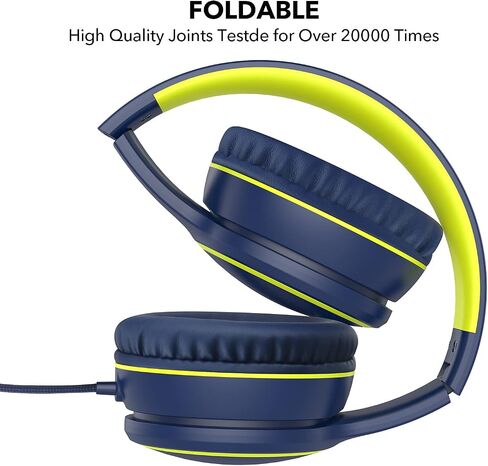 R10 Over-Ear Headphones with Microphone, Lightweight Folding Stereo Bass Headset with 1.5M No-Tangle Cord, Portable Wired Headphones for Smartphone Tablet Computer MP3 / 4 (Grey) in Kuwait