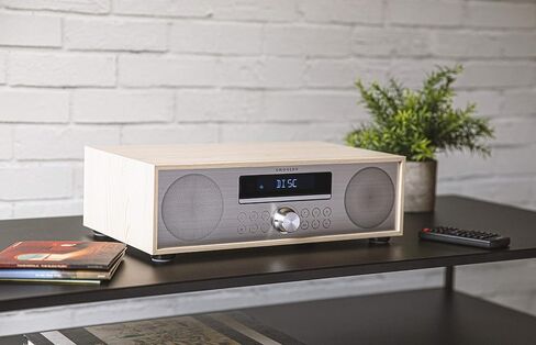 Crosley CR3501A-WA Fleetwood Bluetooth FM Clock Radio and CD Player, Walnut in Saudi Arabia