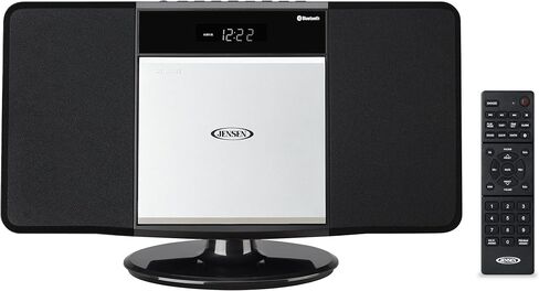 Jensen JBS-300 نظام موسيقى ستيريو بلوتوث حديث للمنزل مع مشغل CD/MP3/WMA ومنفذ USB للبث اللاسلكي لتشغيل MP3 | ستيريو AM/FM رقمي (جهاز تحكم عن بعد) (إصدار محدود) in Kuwait