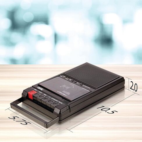 QFX RETRO-39 Portable Shoebox Tape Recorder, Analog Cassette Tape Deck with USB 2.0, Built-in Microphone, 3.5" Bluetooth Speaker in Kuwait