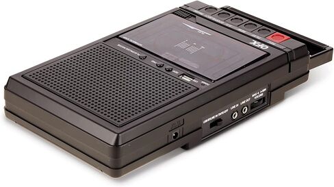 QFX RETRO-39 Portable Shoebox Tape Recorder, Analog Cassette Tape Deck with USB 2.0, Built-in Microphone, 3.5" Bluetooth Speaker in Kuwait