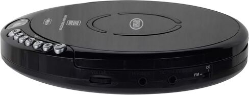 Jensen Portable CD-120 Portable Personal CD Player Compact 120 SEC Anti-Skip CD Player – Lightweight & Shockproof Music Disc Player & FM Radio Pro Sport-Earbuds for Kids & Adults (Black) in Saudi Arabia