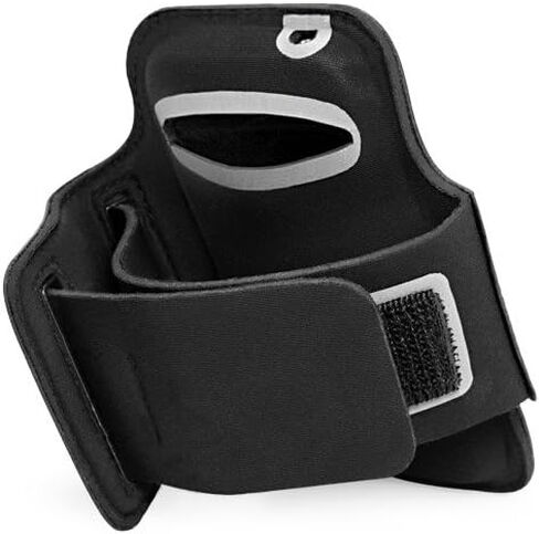 حافظة BoxWave متوافقة مع جهاز Sony Walkman (NW-A306) - حزام ذراع رياضي، حزام ذراع قابل للتعديل للتمرين والجري لجهاز Sony Walkman (NW-A306) - أسود داكن in Kuwait