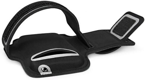 حافظة BoxWave متوافقة مع جهاز Sony Walkman (NW-A306) - حزام ذراع رياضي، حزام ذراع قابل للتعديل للتمرين والجري لجهاز Sony Walkman (NW-A306) - أسود داكن in Kuwait