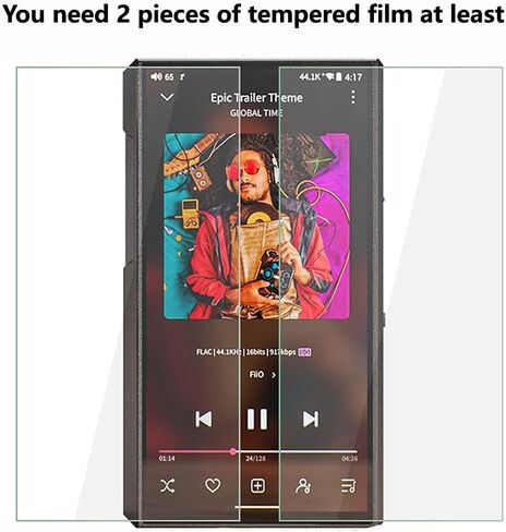 for Fiio M11 Plus LTD Tempered Glass, 9H Premium Scratch-Proof Protective Tempered Glass Screen Protector for Fiio M11 Plus LTD 5.5inch MP3 Player (Back glass) in Kuwait